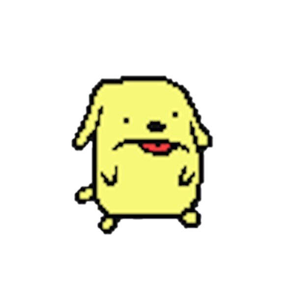 Luvancient pixel art dog mascot
